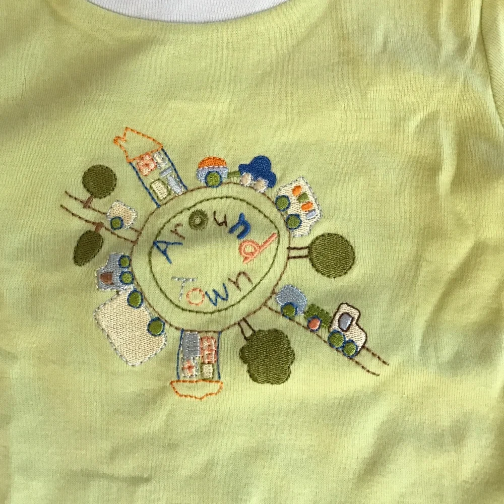 New vintage multicolored Little Guys organic cotton pajama set